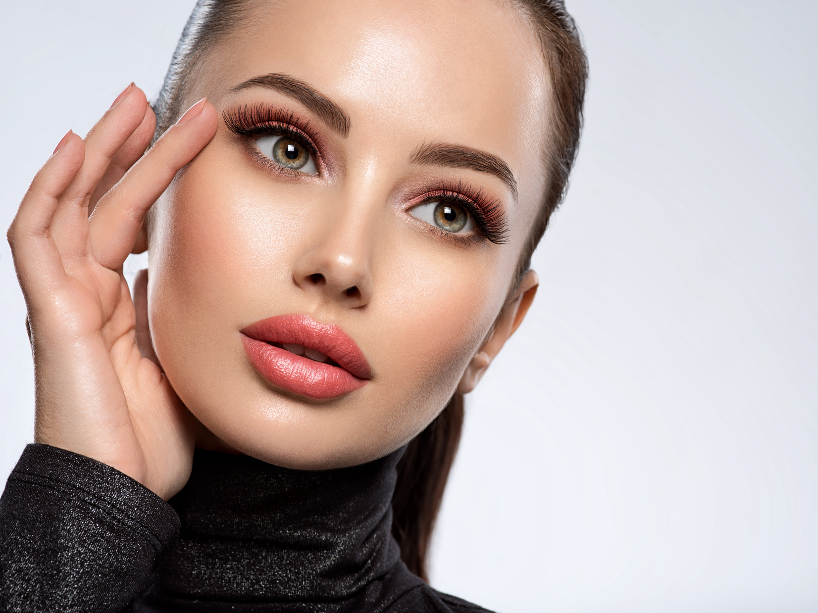 Portrait of Young Beautiful  Woman